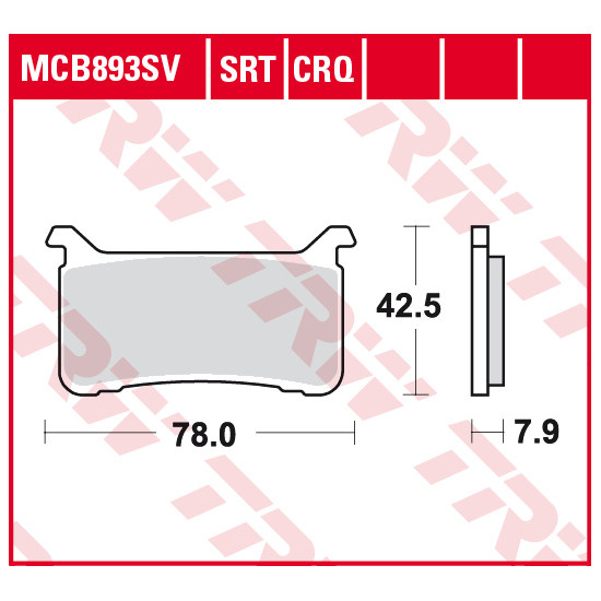 TRW LUCAS brake pads KH700 SINTER STREET HONDA CB 1000 R 18-19, CB 1100R 17-19, CBR 1000 R FIREBLADE 17-19, VFR 800 17-1