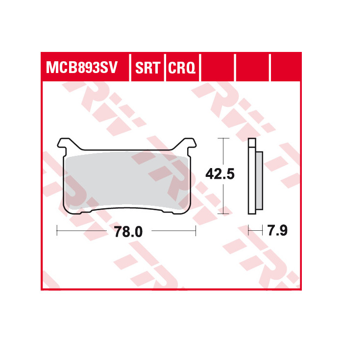 TRW LUCAS brake pads KH700 SINTER STREET HONDA CB 1000 R 18-19, CB 1100R 17-19, CBR 1000 R FIREBLADE 17-19, VFR 800 17-1