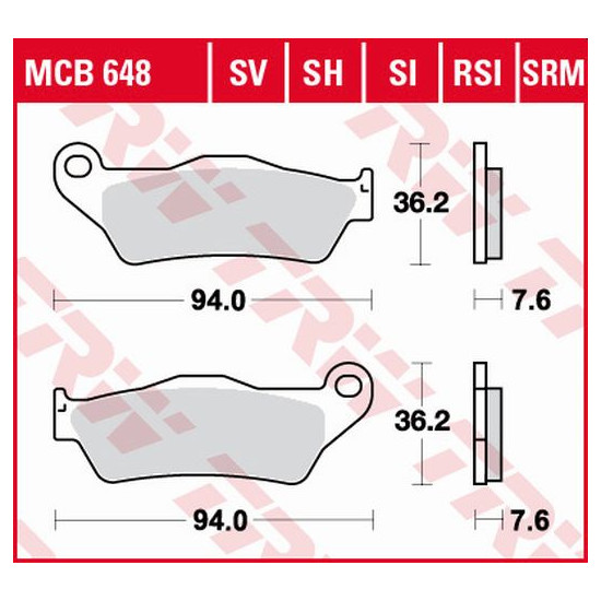 TRW LUCAS brake pads KH181 SINTER STREET BMW R 1200 HP2 04-10 R-NINE T '13-, K 1300 GT 09-15, KTM EXC 525 03-07, LC4 ADV