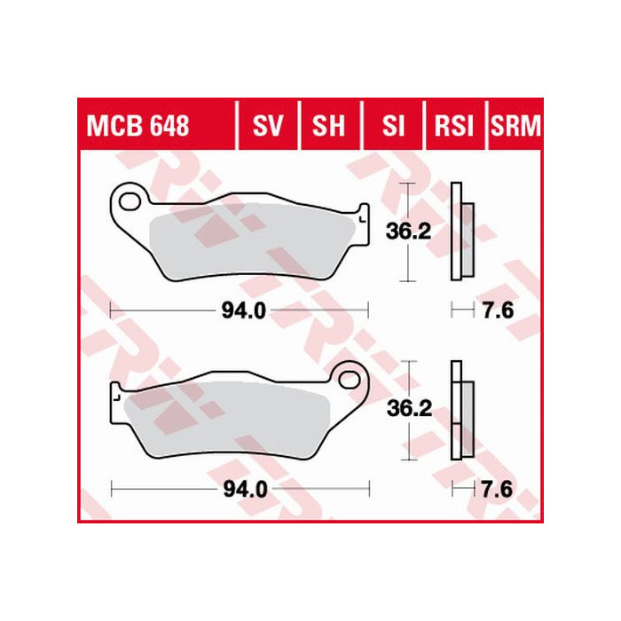 TRW LUCAS brake pads KH181 SINTER STREET BMW R 1200 HP2 04-10 R-NINE T '13-, K 1300 GT 09-15, KTM EXC 525 03-07, LC4 ADV