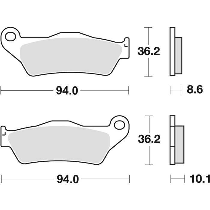 TRW LUCAS stabdžių kaladėlės KH363 SINTER STREET BMW R1100GS / R / RT / S 99-05 R1150GS / ADV / R / RS / RT 99-06 K1200GT / R /