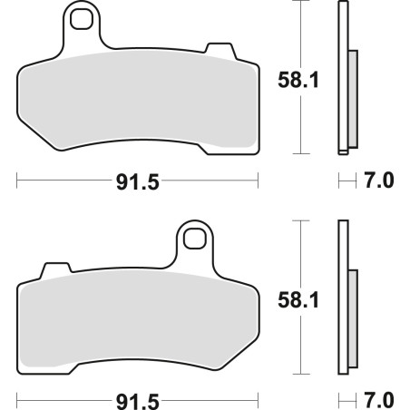 TRW LUCAS brake pads KH409 SINTER STREET HARLEY-DAVIDSON 1130 / 1250 / 1584 / 1690 / 1750 / 1800 / 1870 / 1923 06-21, rear