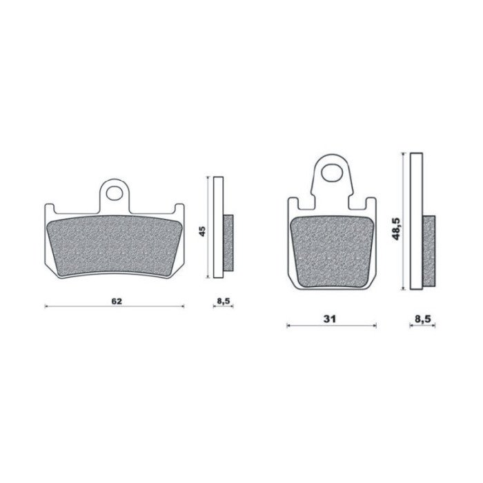 BRENTA brake pads KH442 / 4 Metalic sinter (gold color) YAMAHA (FT 4118)
