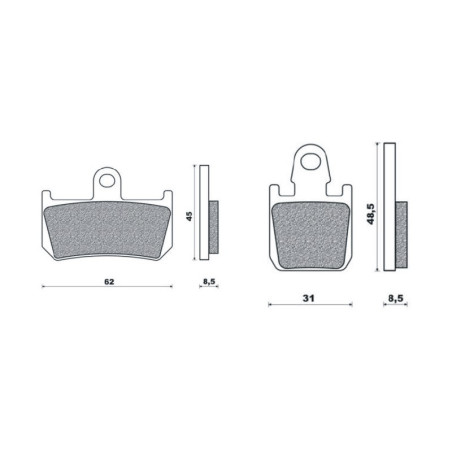BRENTA brake pads KH442 / 4 Metalic sinter (gold color) YAMAHA (FT 4118)