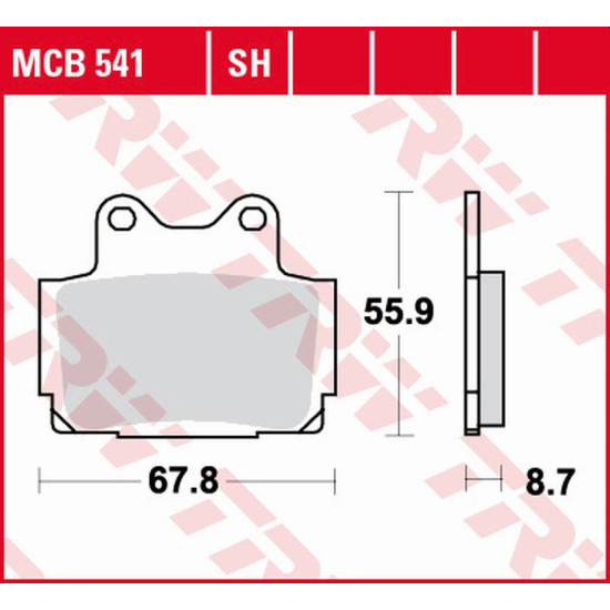 TRW LUCAS ZF brake pads KH104 SINTER STREET YAMAHA FZR 250 '87-'88, TZR '85-'92, FZ 600 '86-'87, FZS 600 FAZER '98-'03,