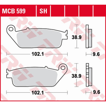 TRW LUCAS ZF brake pads KH196 SINTER STREET HONDA DN-01 700 '08-'11, VFR 750 '88-'97, GL 1500 F6C VALKYRIE '97-'03, TRIU