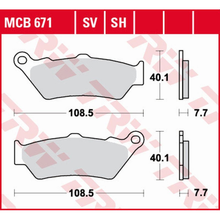 TRW LUCAS ZF brake pads KH209 SINTER STREET BMW R 1200 / 1250 GS / ADV / R / RS / RT '13-, K 1600GT / GTL '11-, DUCATI S