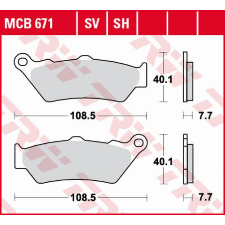 TRW LUCAS ZF brake pads KH209 SINTER STREET BMW R 1200 / 1250 GS / ADV / R / RS / RT '13-, K 1600GT / GTL '11-, DUCATI S