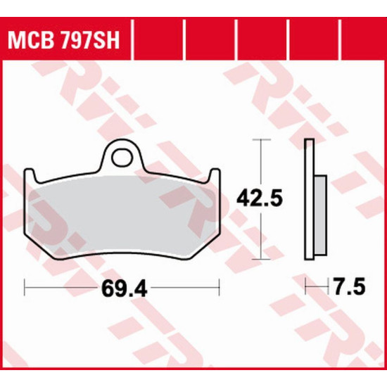 TRW LUCAS ZF brake pads KH320 SINTER STREET MV AUGUSTA F4 BRUTALE / STRADA / SPR 750 '00-'05, F3 800RC / RR '16-, BRUTAL