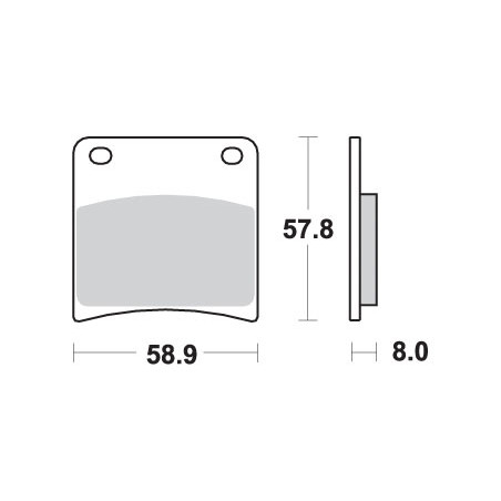 SBS brake pads KH146 STREET EXCEL / RACING SINTER gold color