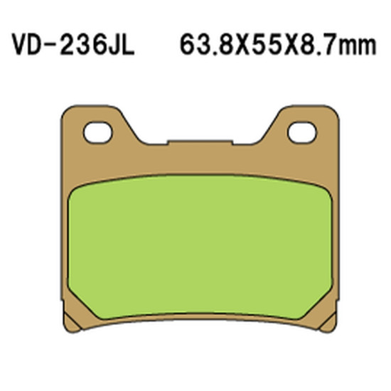 VESRAH brake pads KH88 Metalic sinter (gold color) (MADE IN JAPAN)