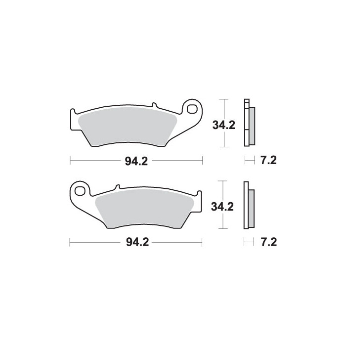 SBS brake pads KH185 / KH389 OFF-ROAD RACING SINTER gold color