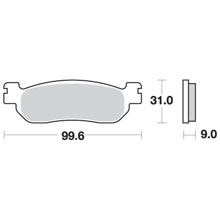 SBS brake pads KH275 STREET EXCEL / RACING SINTER gold color fits: YAMAHA TW125 front, YAMAHA R1 / R6 rear