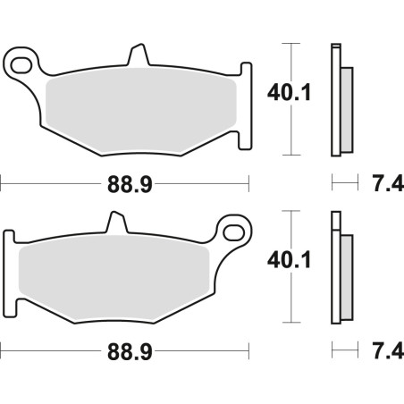 TRW LUCAS stabdžių kaladėlės KH419 SINTER STREET SUZUKI GSR / GSXR 600 06-10, GSXR 750 06-10, DL 1000 14-, B-KING 1300 07-10, GS