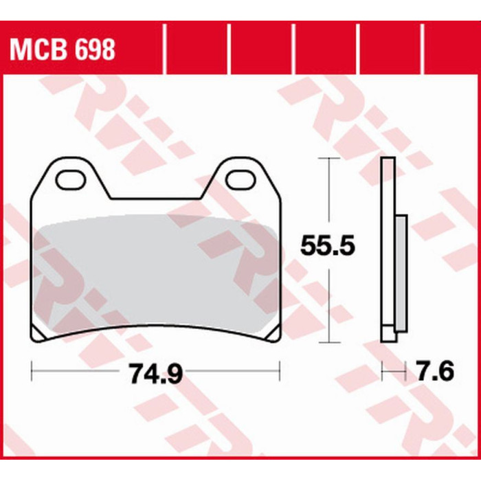 TRW LUCAS ZF stabdžių kaladėlės KH244 ORGANIC HONDA CB 400 SUPER FOUR '97-, BMW R NINE T '16-'18, DUCATI 748 / 996 '98-'07, MULT