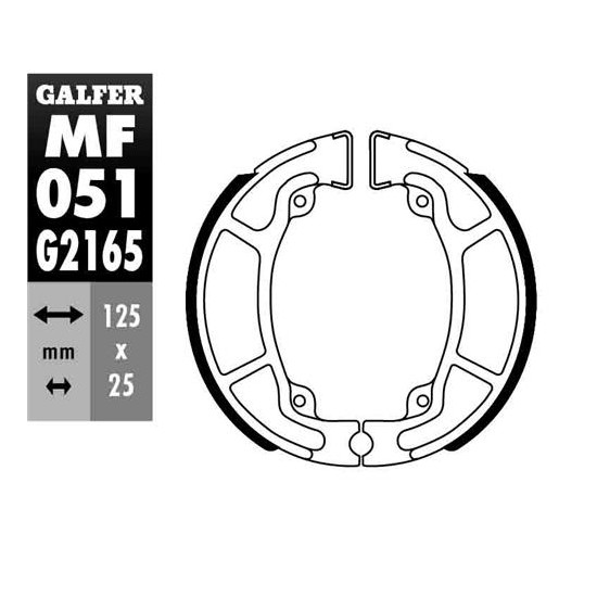 GALFER drum brake pad end HONDA CBF 125 '09-, CBF 150 / 250 '04-'15, DYLAN 125 / 150 '02-, NSC 50 '13-, PCX 125 /