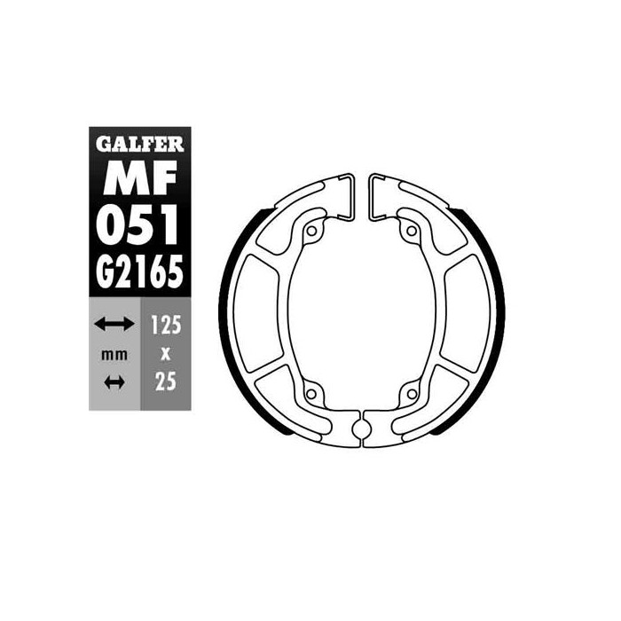 GALFER drum brake pad end HONDA CBF 125 '09-, CBF 150 / 250 '04-'15, DYLAN 125 / 150 '02-, NSC 50 '13-, PCX 125 /