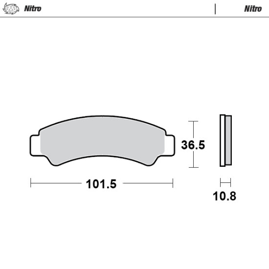 MOTO-MASTER brake pads SINTER METAL ENDURO: 21 (NITRO) front right / left CF MOTO C-FORCE 450 - 1000