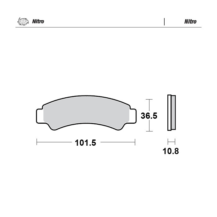 MOTO-MASTER brake pads SINTER METAL ENDURO: 21 (NITRO) front right / left CF MOTO C-FORCE 450 - 1000