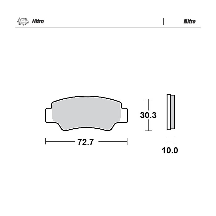 MOTO-MASTER brake pads SINTER METAL ENDURO: 21 (NITRO) rear CF MOTO C-FORCE 450 / 520 / 625 / 850, Z-FORCE 550 / 800 /