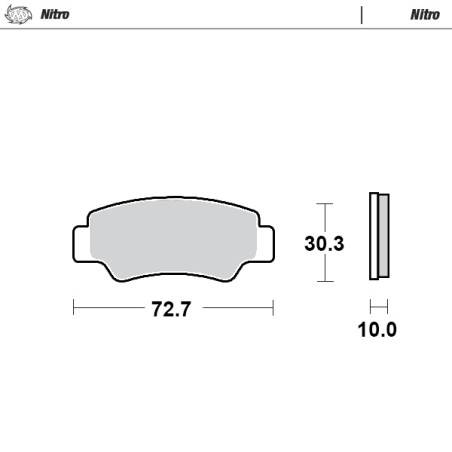 MOTO-MASTER brake pads SINTER METAL ENDURO: 21 (NITRO) rear CF MOTO C-FORCE 450 / 520 / 625 / 850, Z-FORCE 550 / 800 /