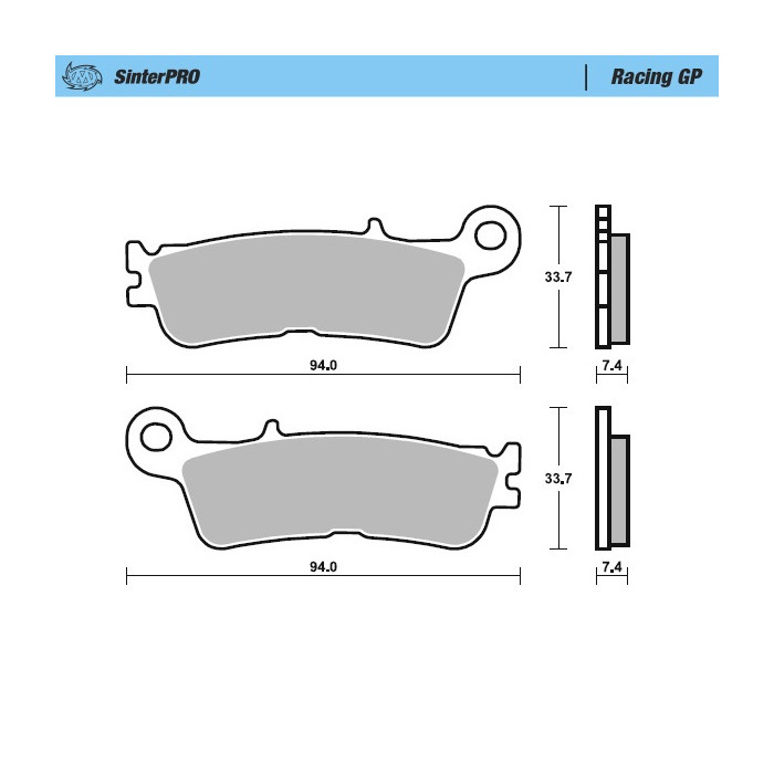 MOTO-MASTER brake pads SINTER METAL RACING: 12 (SINTERPRO SERIES RACING GP) front KH755 FANTIC XX 125, XEF / XXF 250 /