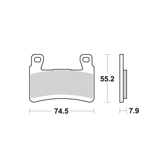 SBS brake pads KH296 / KH265 RACING DUAL CARBON color black fits: KAWASAKI ZX-6R '13