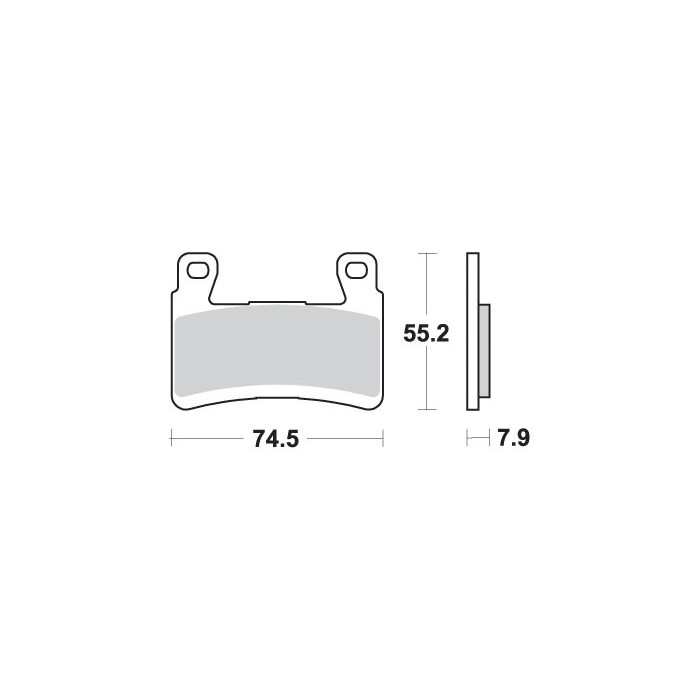 SBS brake pads KH296 / KH265 RACING DUAL CARBON color black fits: KAWASAKI ZX-6R '13