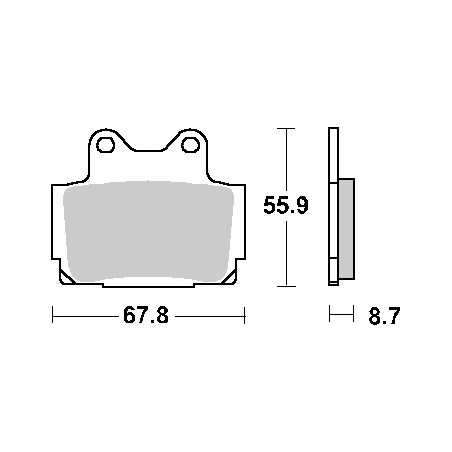 SBS brake pads KH104 STREET EXCEL SINTER gold color