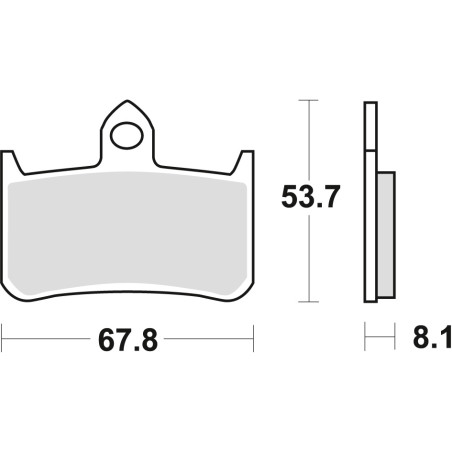 TRW LUCAS stabdžių kaladėlės KH187 SINTER RACING HONDA RVF 750 94-97, CB 900 HORNET 02-06, CB 1300 X4 97-99, KAWASAKI KLR 250 82