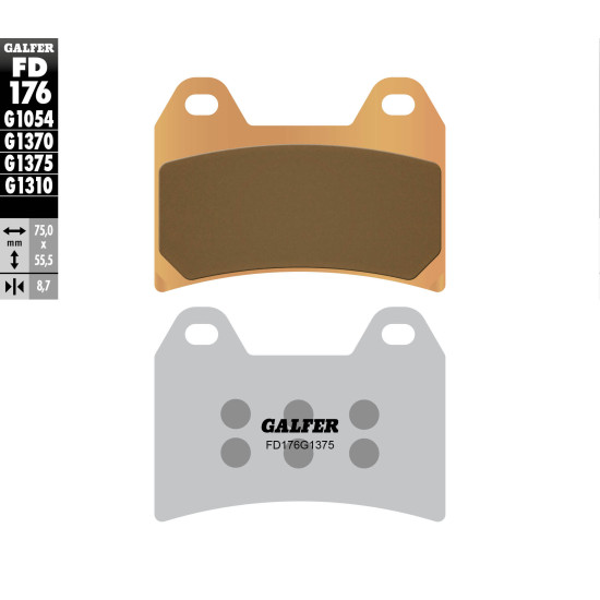 GALFER brake pads KH244 (gold color) Metalic sinter SPORT