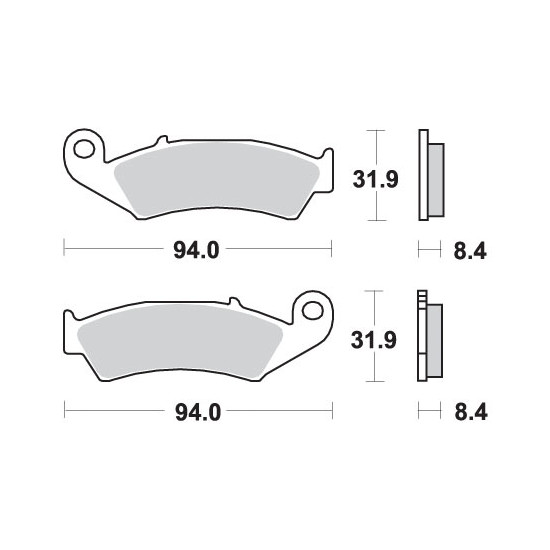 SBS brake pads KH143 STREET EXCEL / RACING SINTER gold color