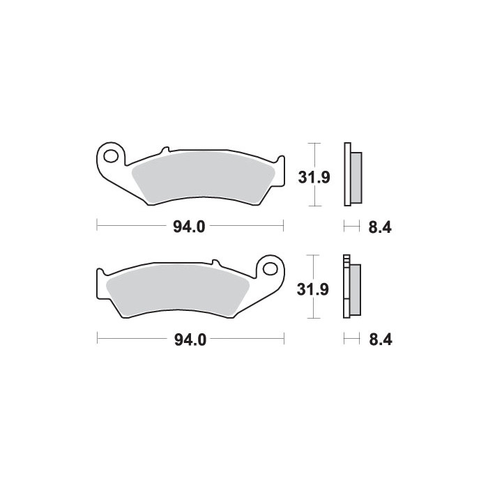 SBS brake pads KH143 STREET EXCEL / RACING SINTER gold color