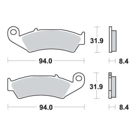 SBS brake pads KH143 STREET EXCEL / RACING SINTER gold color