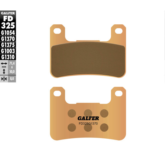 GALFER brake pads KH379 Metalic sinter (gold color) STREET, front KAWASAKI / SUZUKI