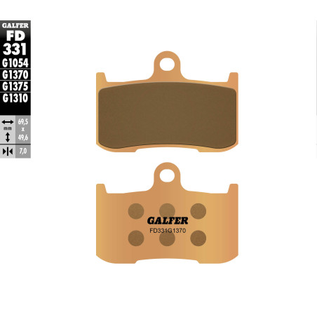 GALFER brake pads KH347 Metalic sinter (gold color) STREET, front