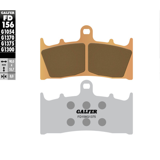 GALFER brake pads KH188 Metalic sinter (gold color) SPORT