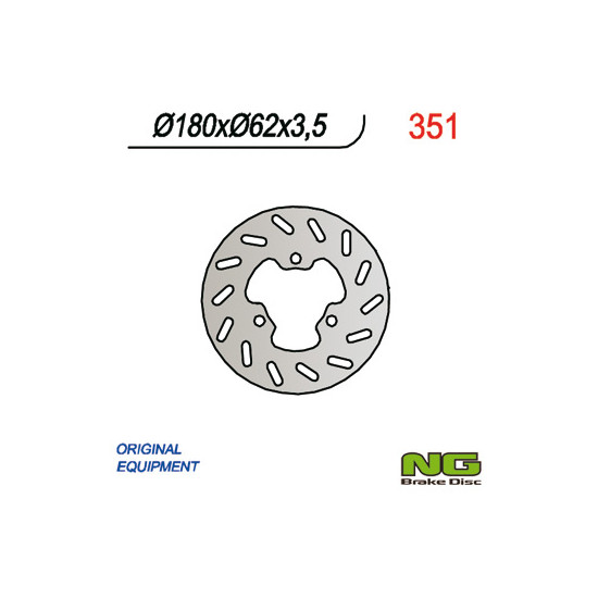 NG brake disc rear DERBI 50 SENDA (180x62x3.5)