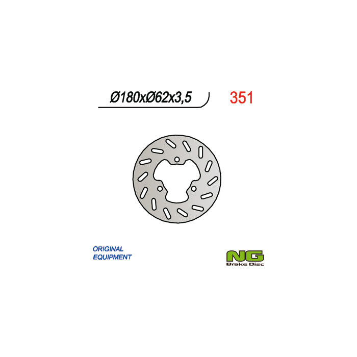 NG brake disc rear DERBI 50 SENDA (180x62x3.5)