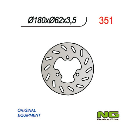 NG brake disc rear DERBI 50 SENDA (180x62x3.5)