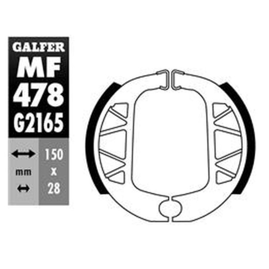 GALFER drum brake pad end YAMAHA BWS 125 '10-, CYGNUS 125X '03-, CYGNUS 150 '07-,