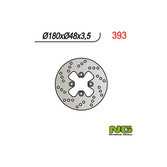 NG brake disc front for scooters YAMAHA / MBK (180x48x3.5)