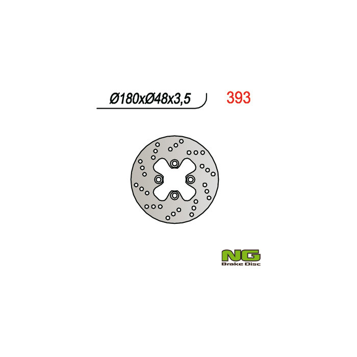 NG brake disc front for scooters YAMAHA / MBK (180x48x3.5)