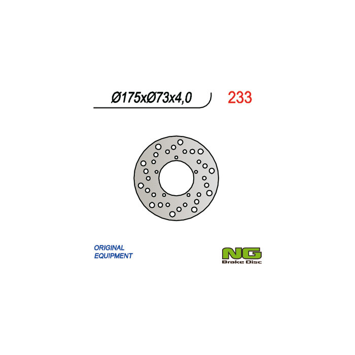 NG brake disc front / rear for scooters PIAGGIO (175x73x4)