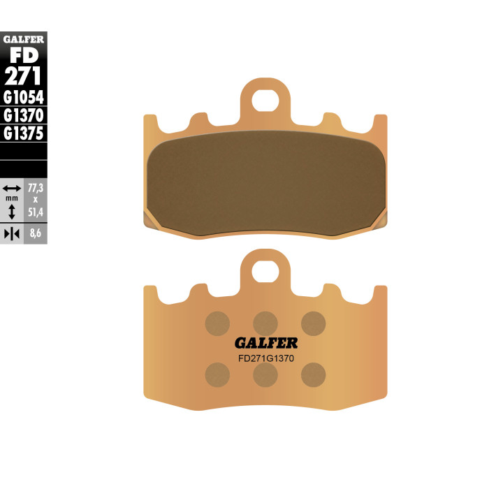 GALFER brake pads KH335 Metalic sinter (gold color) STREET BMW front (BMW R1100 / 1150 / 1200, K1200 / 1300)