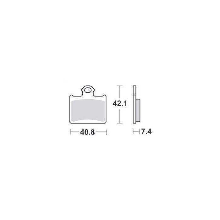 SBS brake pads KH602 OFF-ROAD RACING SINTER gold color fits: KTM FREERIDE, SX85 rear