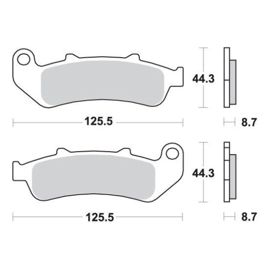 SBS brake pads KH189 STREET EXCEL SINTER gold color fits: CBR 1000 DUAL `93-97