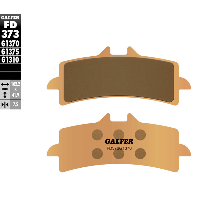GALFER stabdžių kaladėlės KH447 Metalic sinter (auksinės spalvos) STREET, priekis (BREMBO)