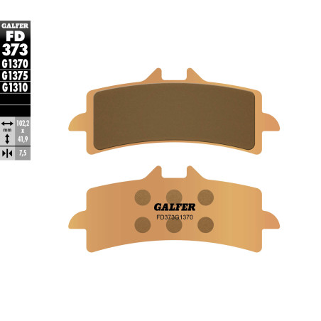 GALFER stabdžių kaladėlės KH447 Metalic sinter (auksinės spalvos) STREET, priekis (BREMBO)