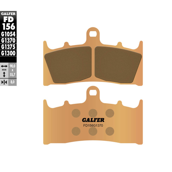 GALFER brake pads KH188 Metalic sinter (gold color) STREET
